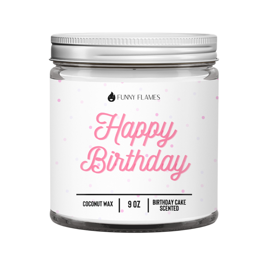 Happy Birthday- Birthday Cake Scented Candle