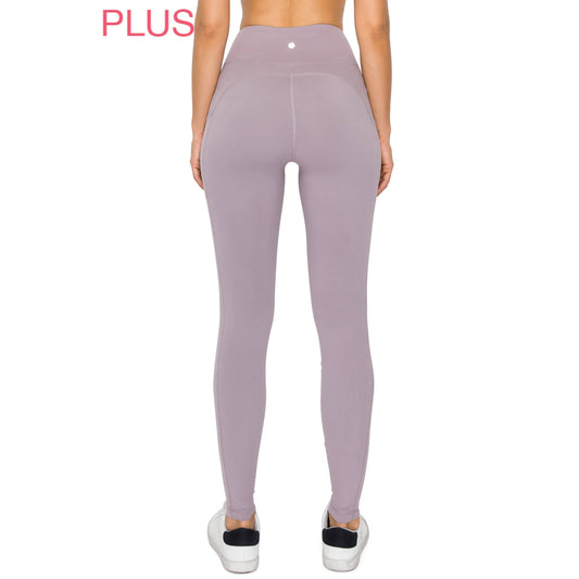 PlusSize High Waist Leggings - Violet