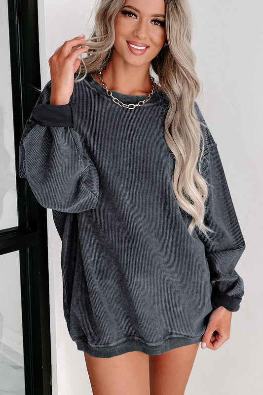 Leah Knit Pullover - Gray