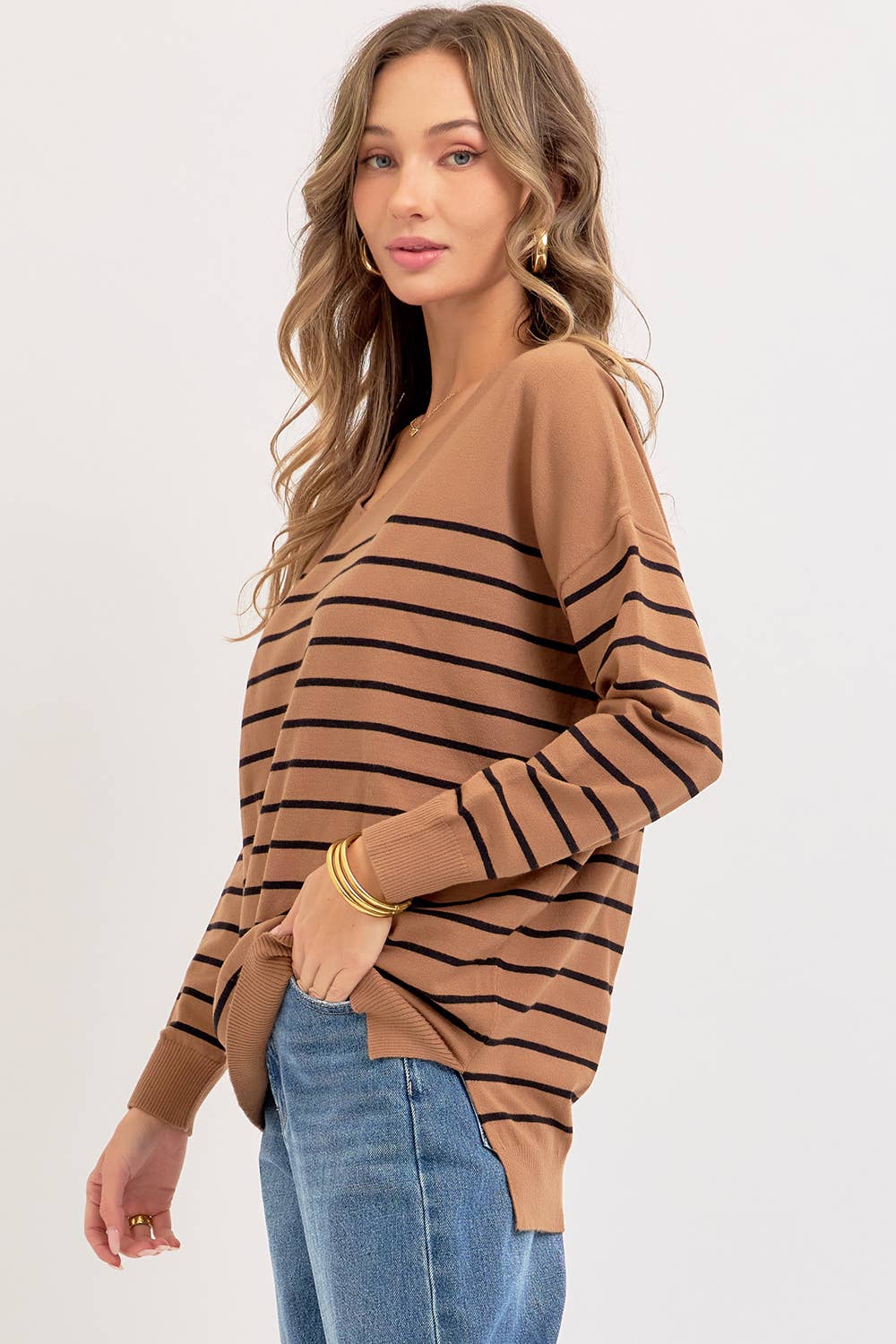 Bri Striped Knit Top