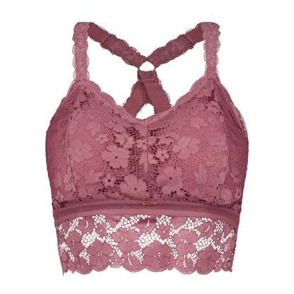 Juliette Lace Bralette by JadyK - Tea Rose