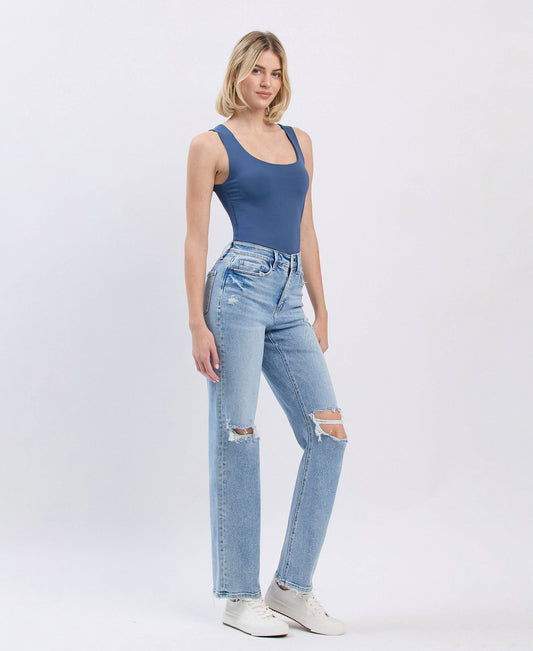 Hannah High Rise - Straight Jeans