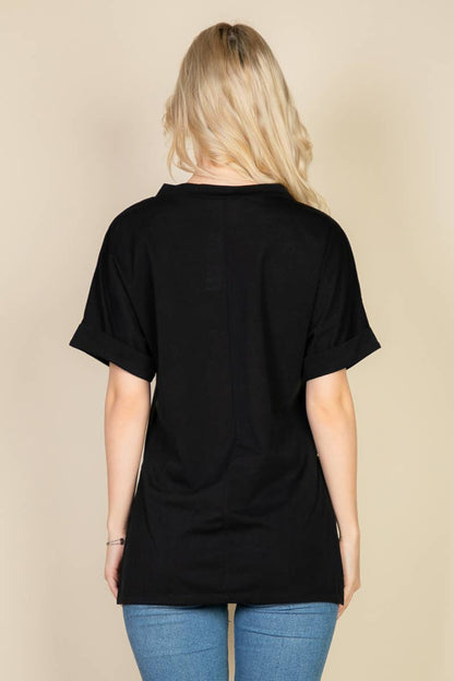 Batwing Sleeve Side Slit