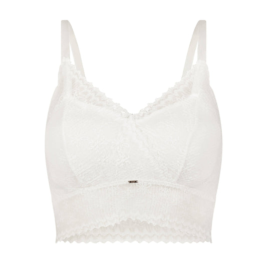 Skye Lace Bralette - White